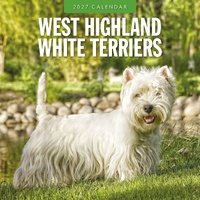 West Highland White Terriers - 2027 Red Robin Square Wall Calendar Planner