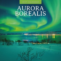 Aurora Boraellis - Northern lights - 2027 Red Robin Square Wall Calendar