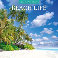 Beach Life - 2027 Red Robin Square Wall Calendar Monthly Planner