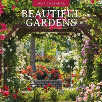 Beautiful Gardens - 2027 Red Robin Square Wall Calendar Monthly Planner