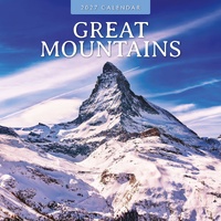 Great Mountains - 2027 Red Robin Square Wall Calendar Monthly Planner