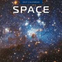 Space - 2027 Red Robin Square Wall Calendar Monthly Planner