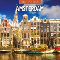Amsterdam  - 2027 Red Robin Square Wall Calendar Monthly Planner