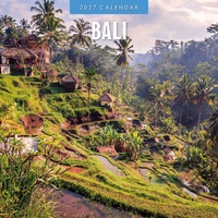 Bali - 2027 Red Robin Square Wall Calendar Monthly Planner