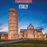 Italy - 2027 Red Robin Square Wall Calendar Monthly Planner