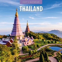 Thailand - 2027 Red Robin Square Wall Calendar Monthly Planner