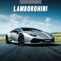 Lamborghini - 2027 Red Robin Square Wall Calendar Monthly Planner
