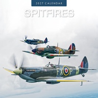 Spitfires - 2027 Red Robin Square Wall Calendar Monthly Planner