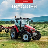 Tractors - 2027 Red Robin Square Wall Calendar Monthly Planner
