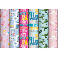 Gift Wrapping Paper Rolls 3m Kids Birthday Unicorn Dinosaur Car Ice Cream Party