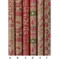 Christmas Gift Wrap Rolls Wrapping Paper 3m x 76cm