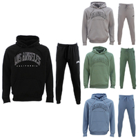 FIL Men's Fleece Hoodie Track Pants Set Jogger Loungewear Los Angeles California