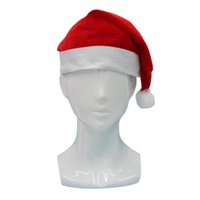 2x Adult Santa Hat Christmas Cap Costume Xmas Party Wear Costume Claus [Design: Santa Hat A (Adults)]