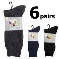 6 pairs Thick Merino Wool Blend Woolen Warm Heavy Duty Winter Thermal Socks