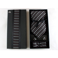 Men's Fashion 100% Silk  Neckties Tie, Cufflinks & Handkerchief Set  ST003