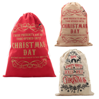 Christmas XMAS Large Jumbo Hessian Santa Sack Children Gifts Stocking Bag
