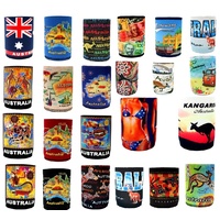 6x Stubby Holder Stubbie Can Beer Bottle Drink Cooler Australia Flag Souvenir