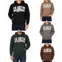 FIL Mens Fleece Hoodie Pullover Hooded Embroidered Jumper Sweater- LOS ANGELES