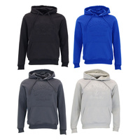 FIL Men's Fleece Hoodie Pullover Embossed Jumper Sweatshirt Hooded - Monaco