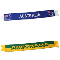 NEW Australian Flag Souvenir Knitted Scarf Australia Day Party Sports Cricket