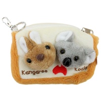 Australian Souvenir Soft Toy Coin Purse Pouch Bag Charm Kangaroo Koala Australia