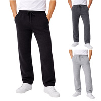 FIL Mens Sherpa Lined Track Pants Straight Leg Warm Fleece Joggers Pockets