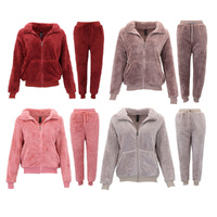 FIL Women's 2pc Fleece Lounge Set Zip Jacket & Jogger Pants Tracksuit Loungewear