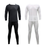 Men's Merino Wool Blend Long Sleeve Thermal Top Pants Long Johns Underwear S-2XL