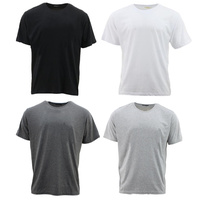 Men's Plain 100% Cotton T-Shirt Basic Blank Adult Tee