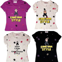 Girls T-Shirt PSY Inspired Gangnam Style Kids Childrens T Shirt