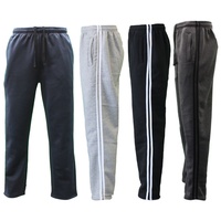 Tarn Men's Low Pill Fleece Lined Track Suit Pants Striped Casual Trackies