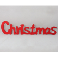 Wooden Words Freestanding/Hanging - Christmas Red