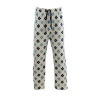 Men’s Soft Plush Lounge Sleep Pyjama Pajama Pants Fleece Winter Sleepwear [Size: 2XL] [Design: White/Tiles]