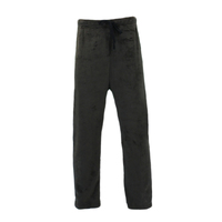 Men's Soft Plush Lounge Sleep Pyjama Pajama Pants Fleece Winter Sleepwear [Size: XL] [Design: Dark Olive]