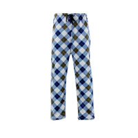 Men's Soft Plush Lounge Sleep Pyjama Pajama Pants Fleece Winter Sleepwear [Size: 2XL] [Design: Blue/Tiles]