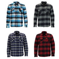 Men's Flannelette Shirt Long Sleeve Check Print Pattern Cotton Flannel