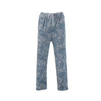 Men's Soft Plush Lounge Sleep Pyjama Pajama Pants Fleece Winter Sleepwear [Size: 2XL] [Design: Tie Dye/Blue White]