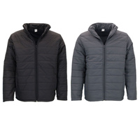 Men's Puffer Jacket Quilted Winter Coat Warm Lightweight Zip Front Outerwear