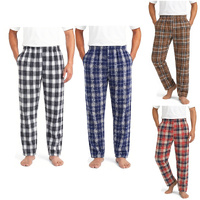 FIL Mens Flannel Sleep Pants Pyjama Lounge Sleepwear Soft Cotton Blend Check