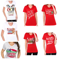 Women's Christmas T Shirts 100% Cotton Ladies Xmas Tees Funny Humor Novelty