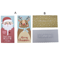 6x Christmas Card for Money Gift Card Checks Voucher Xmas