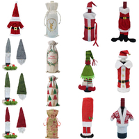  Christmas Santa Wine Bottle Bag Cover XMAS Gift Wrap Table Decoration