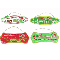 Christmas Xmas Wooden Wall Door Hanging Plaque Décor Saying Funny Humorous