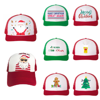 Breathable Lightweight Funny Christmas Holiday Mesh Caps Trucker Hats
