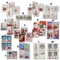 16x Christmas Xmas Greeting Cards & Envelopes w Glitter Foil from 11.5x17.5cm