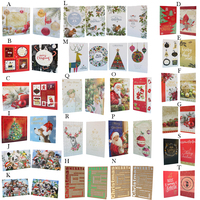 10x Christmas Xmas Greeting Cards & Envelopes w Gold Foil High Quality