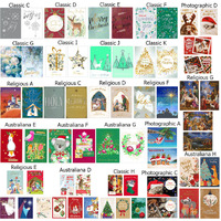 10x Christmas Greeting Cards & Envelopes Australiana Humor Religious Xmas