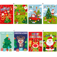 10pcs Kids Christmas Xmas Greeting Cards School Class Santa Reindeer