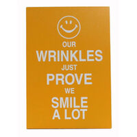 Wooden Standing Hanging Wall Desk Plaque Saying Quotes - Wrinkles