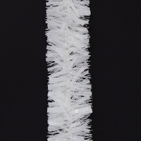 12m Christmas Tinsel Garland (4m x3) - Mixed_White